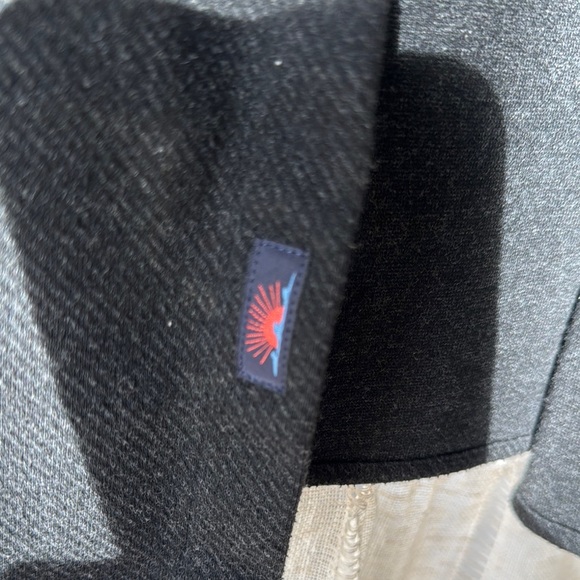 Faherty Black/ Dark Navy Button-Up Shirt Shacket Large - Picture 3 of 4